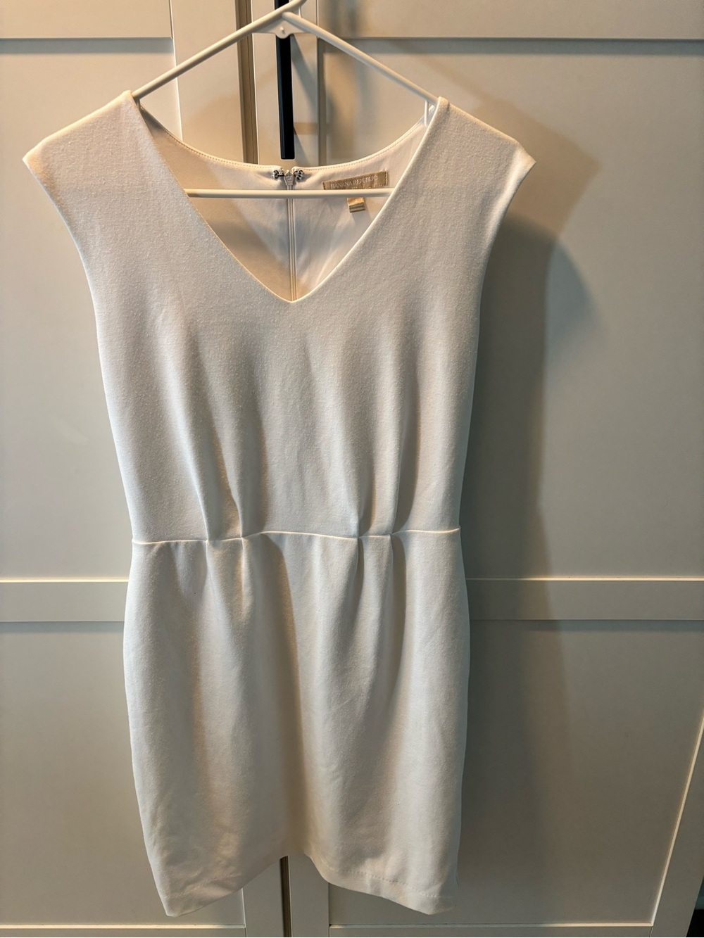 Banana Republic White V-Neck Mini Dress